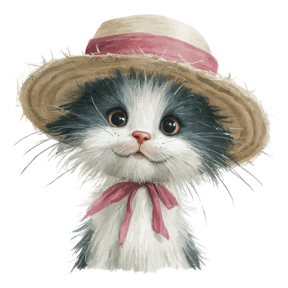 Watercolor Kitten Fabric Panel 22
