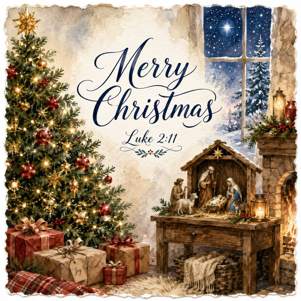 Inspirational Christmas Verses Fabric Panel 5