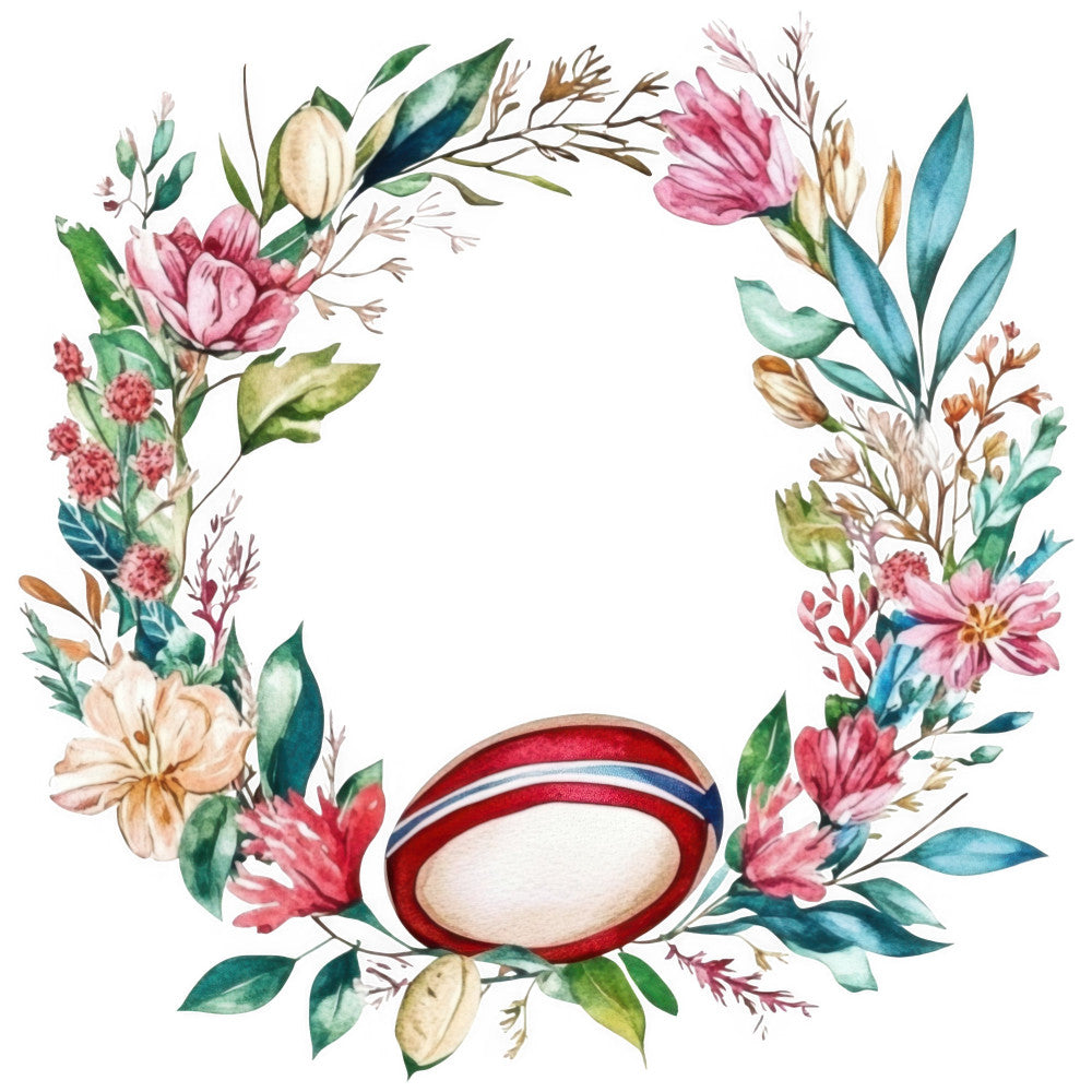 Watercolor Rugby Fabric Panel 12