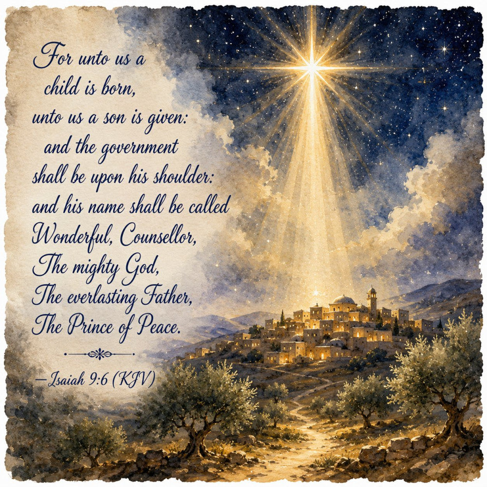 Inspirational Christmas Verses Fabric Panel 6