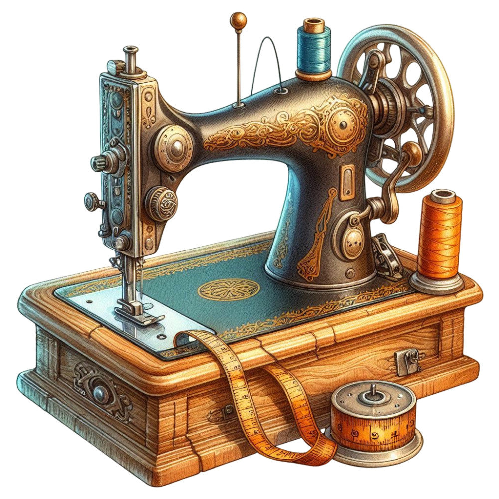 Vintage Sewing Machine Fabric Panel 20