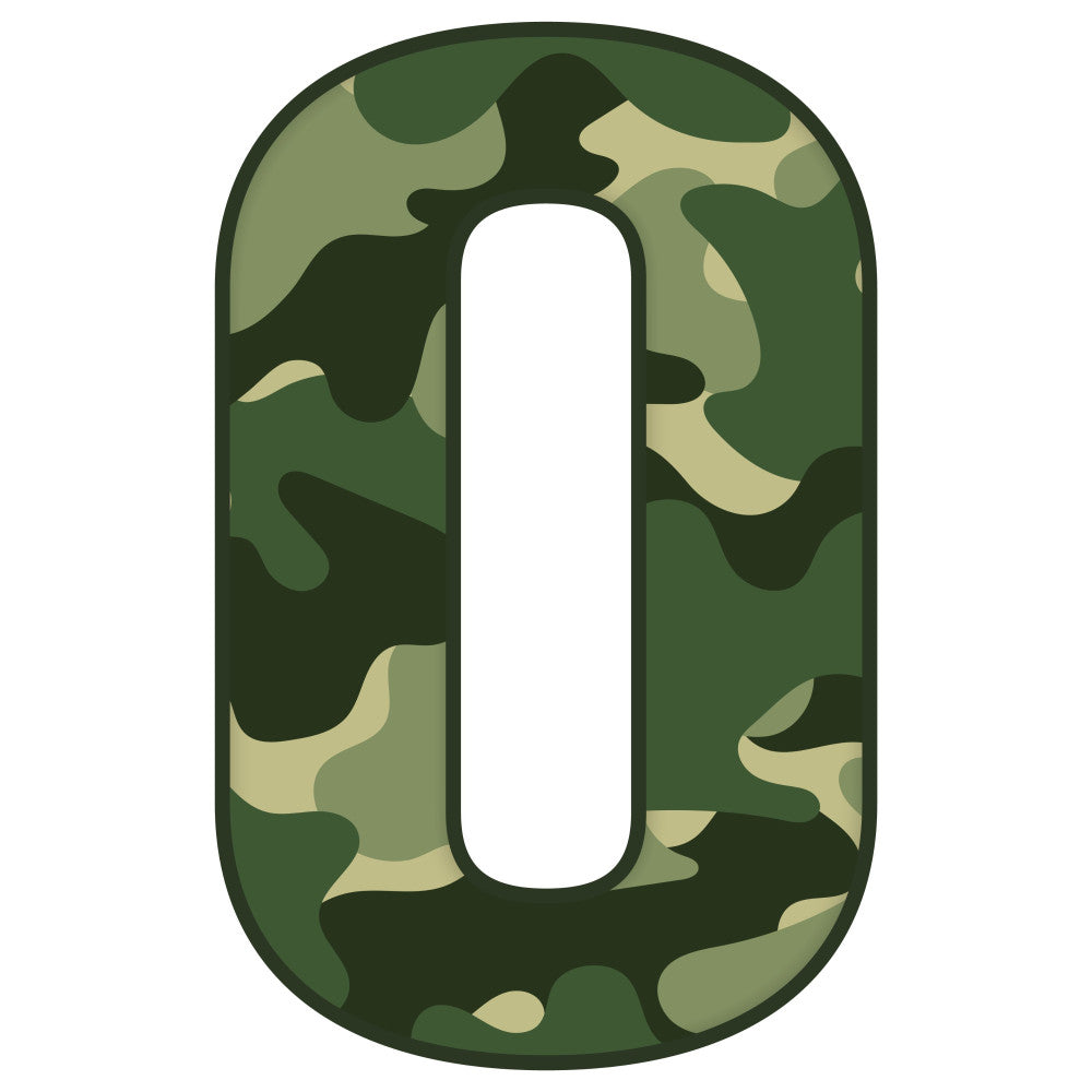 Green Camo Alphabet Fabric Panel 7