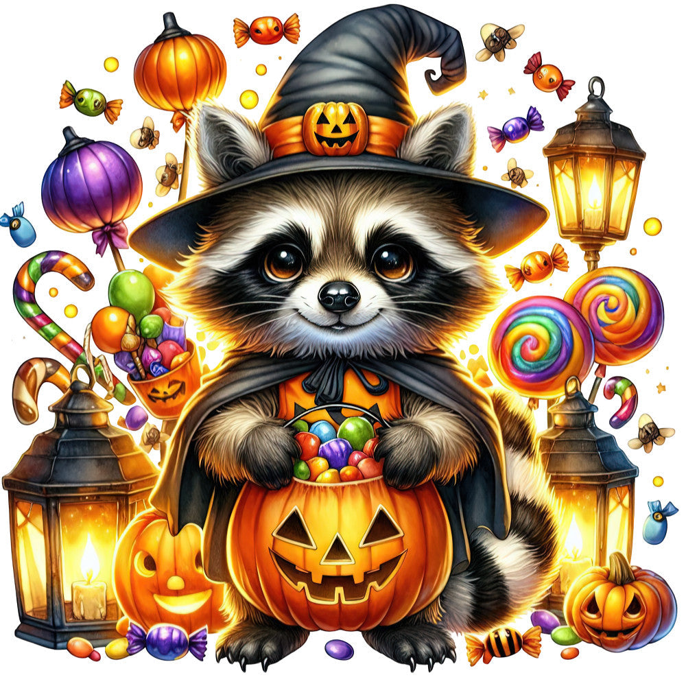 Halloween Wonder Animals Fabric Panel 54