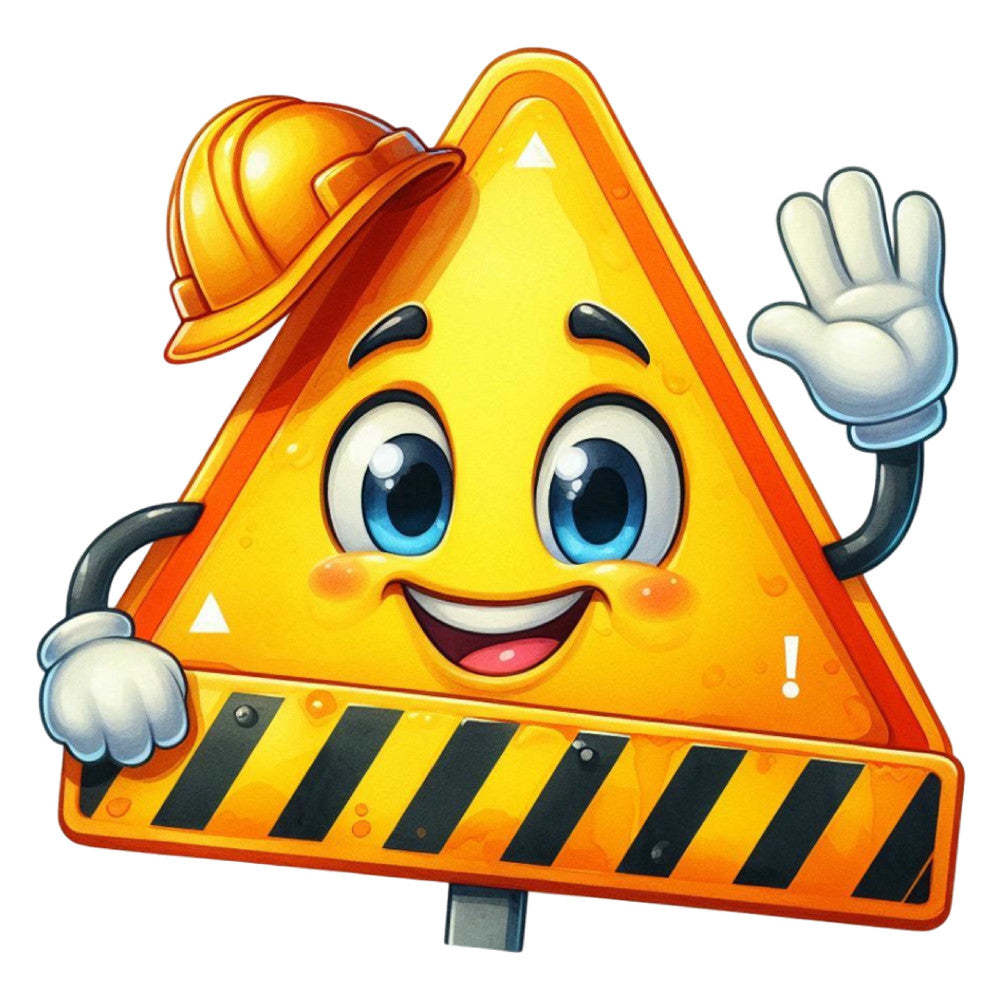Cute Construction Characters Fabric Panel 28