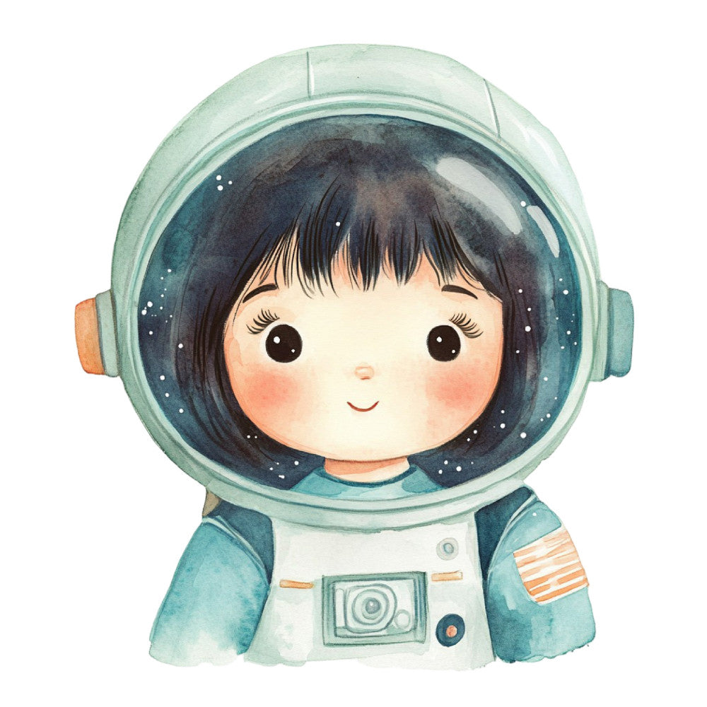 Watercolor Space Adventure Fabric Panel 21