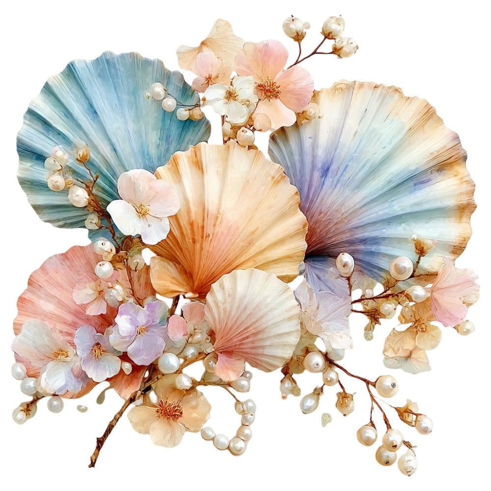 Colorful Seashell Fabric Panel 19