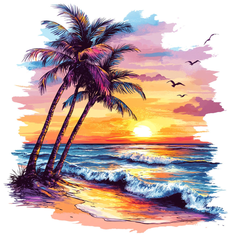 Tranquil Beach Fabric Panel 2