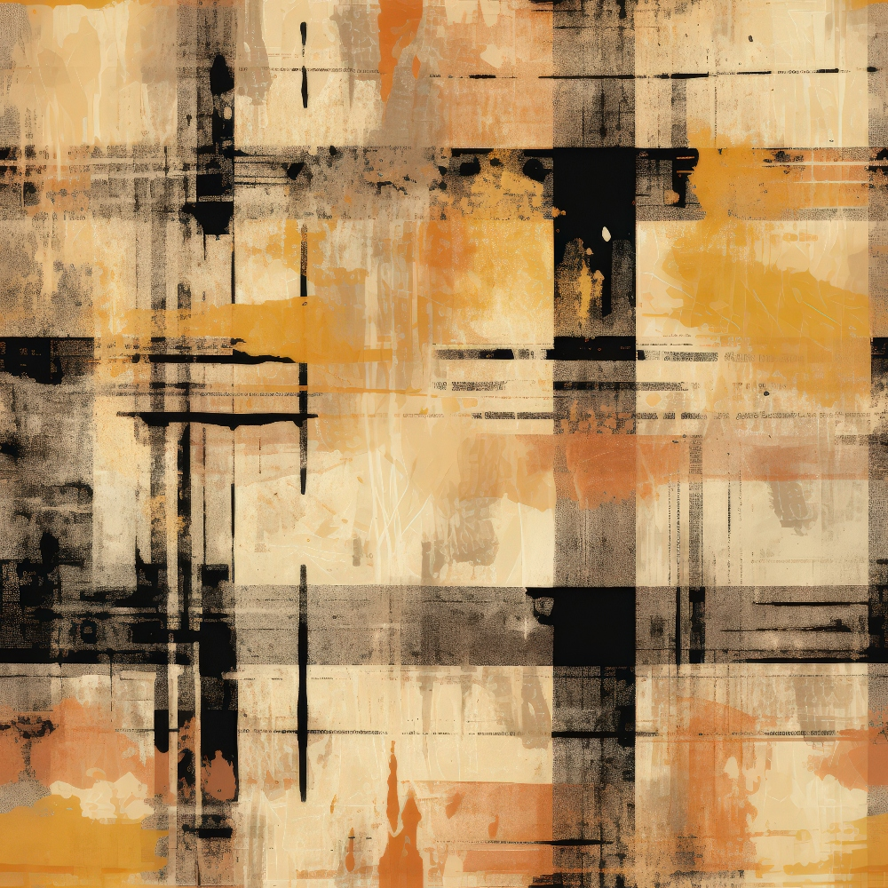 Daily Deal: Grunge Plaid Pattern 4 Quilting Cotton Fabric - 45" x 1 Yard"