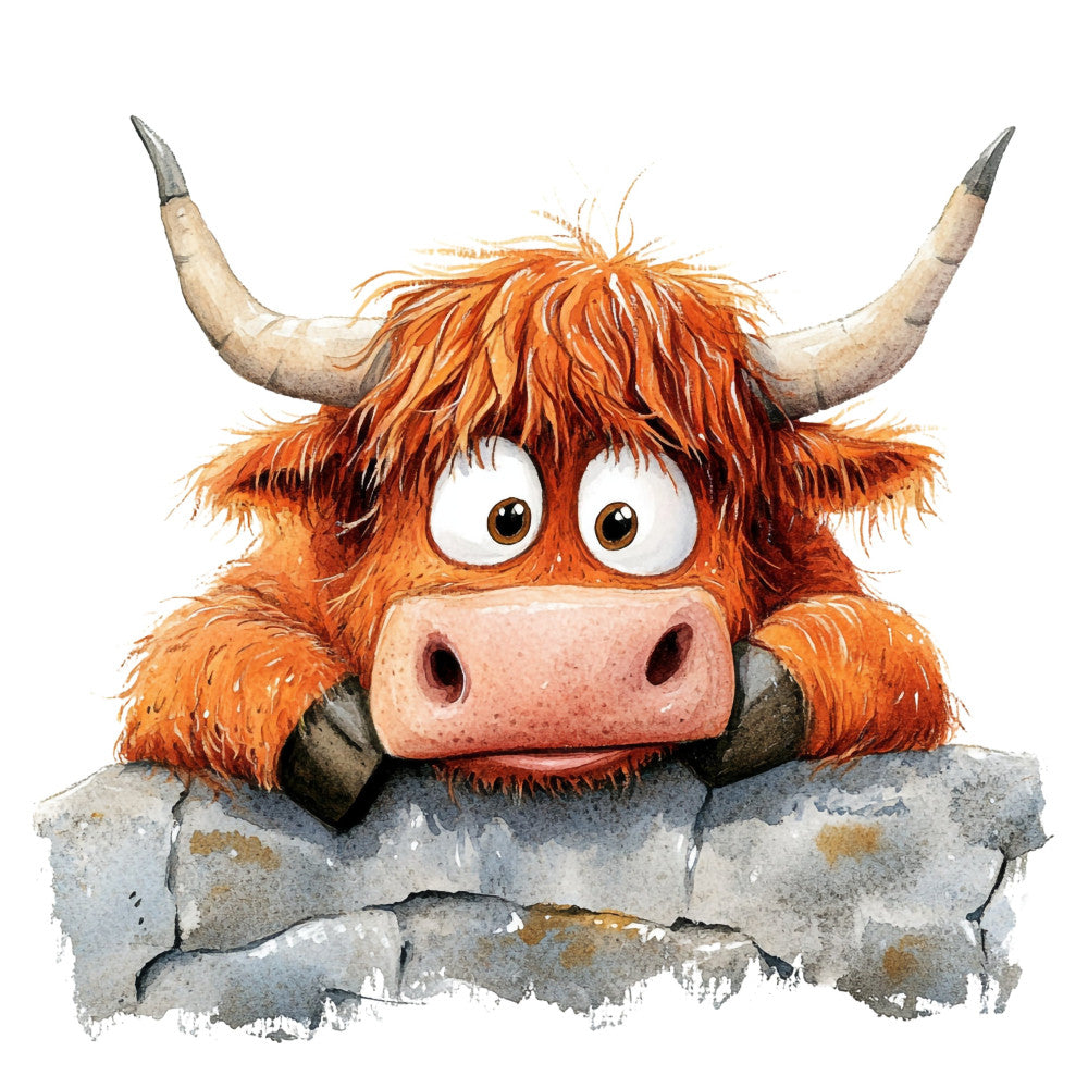 Adorable Highland Cow Fabric Panel 7