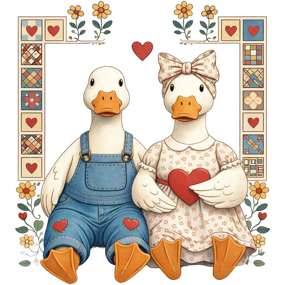 Duck Couple Fabric Panel 1