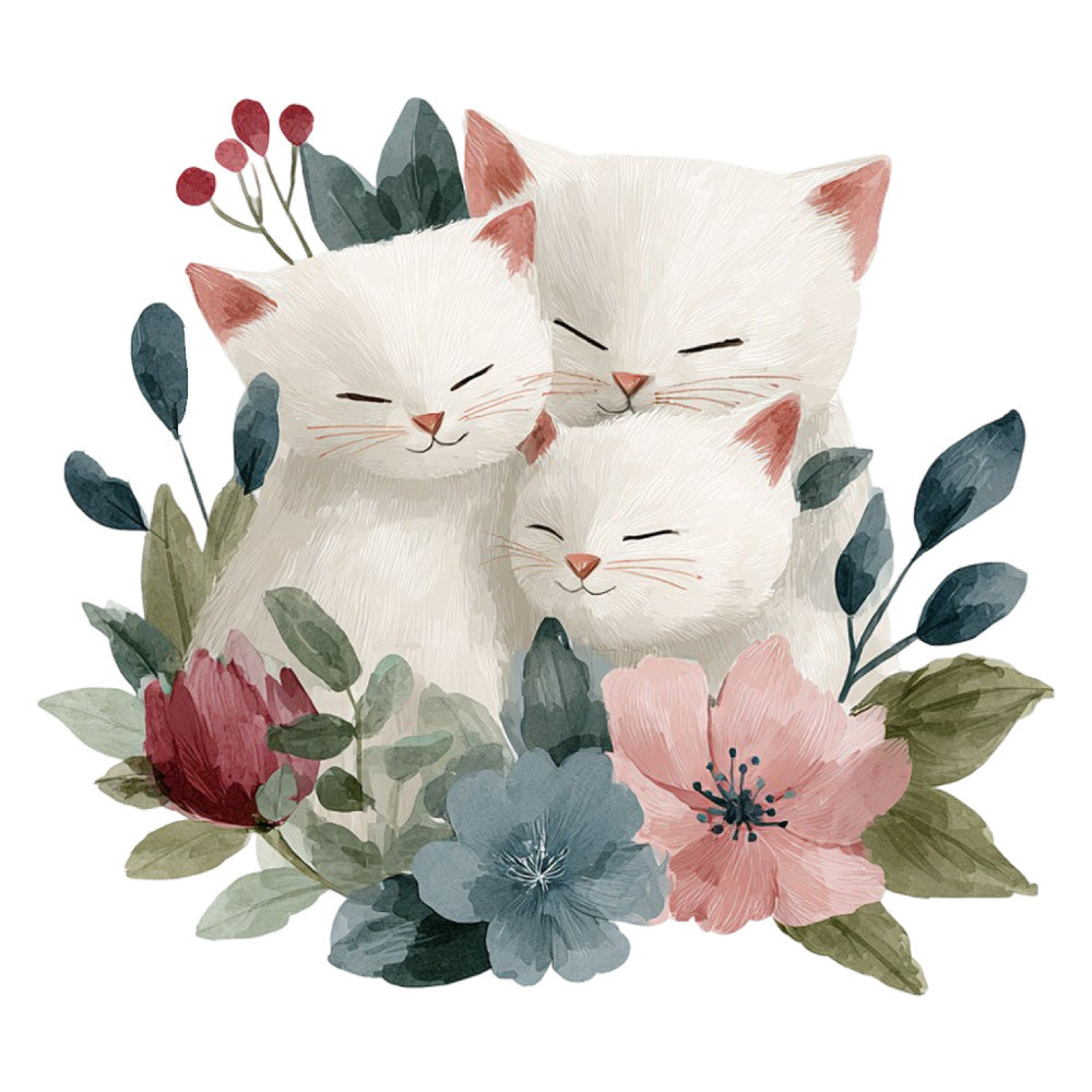 Watercolor Kitten Fabric Panel 7