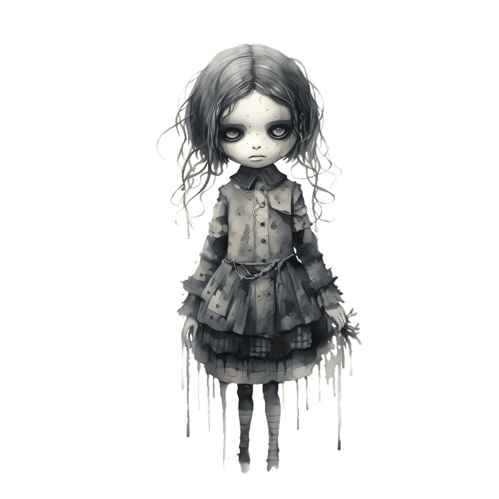 Creepy Horror Evil Dolls Fabric Panel 3