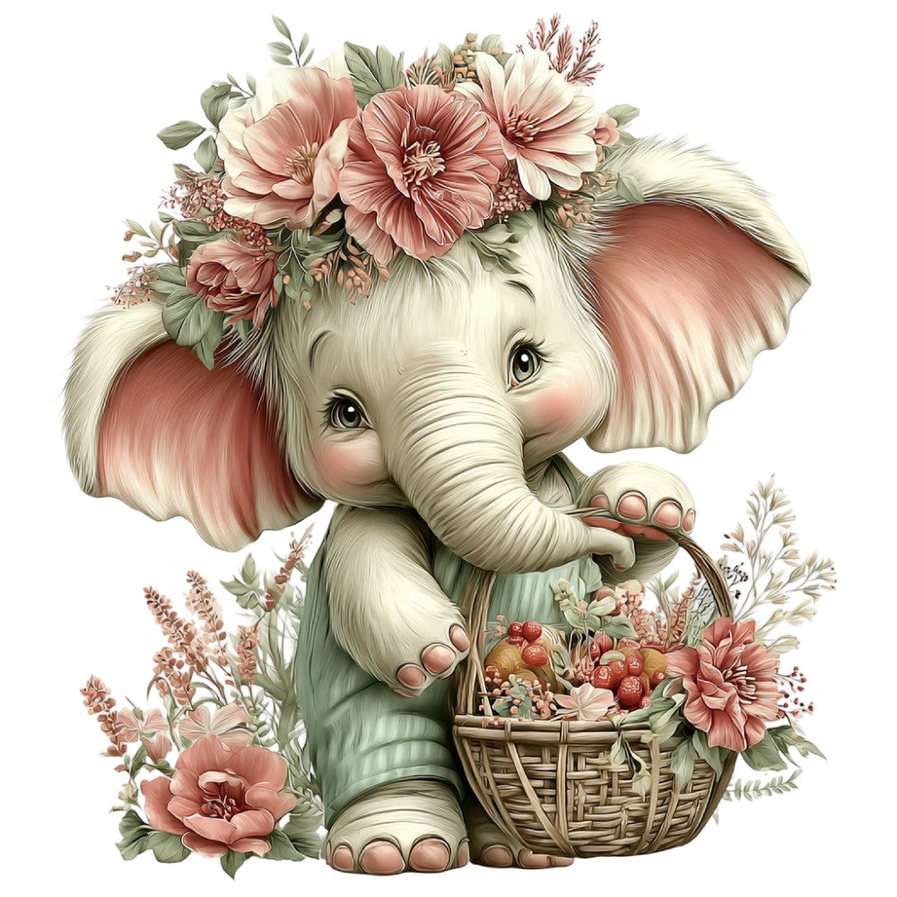 Summer Fruit Basket Animals Fabric Panel 21