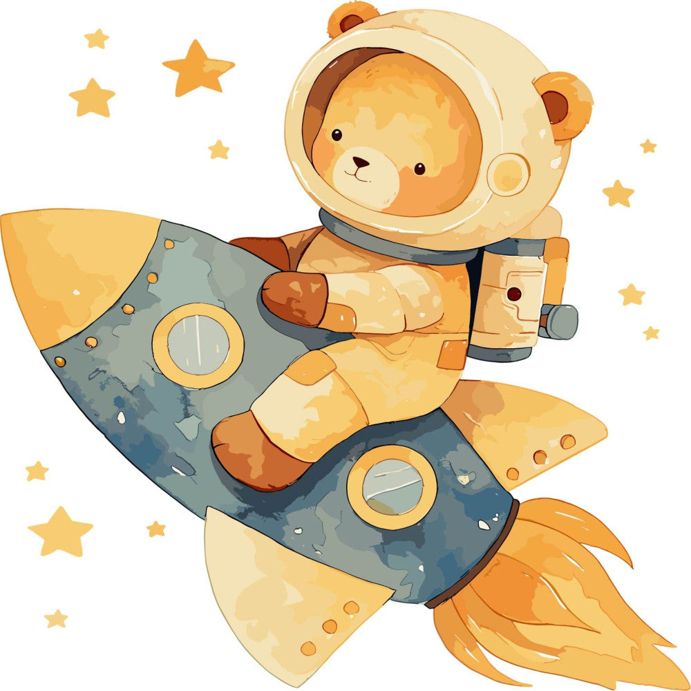 Baby Boy Space Galaxy Fabric Panel 39