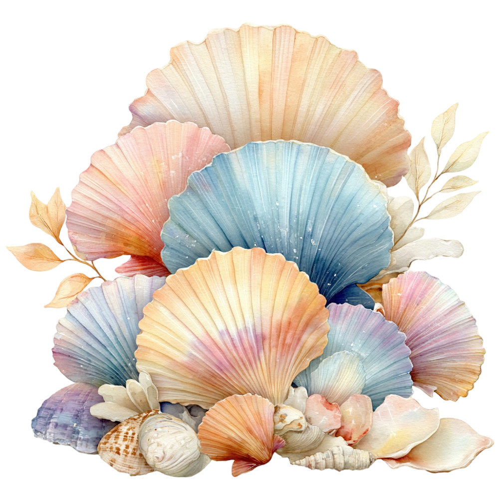 Colorful Seashell Fabric Panel 11