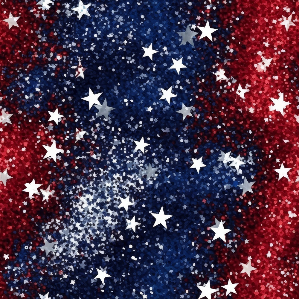 Daily Deal: 4th-of-July Glitter Pattern 4 Quilting Cotton Fabric - 45" x 1 Yard"