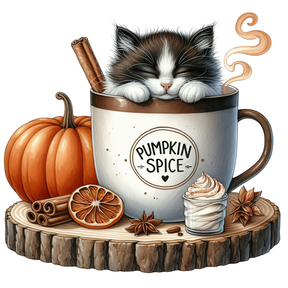 Autumn Cats Fabric Panel 2