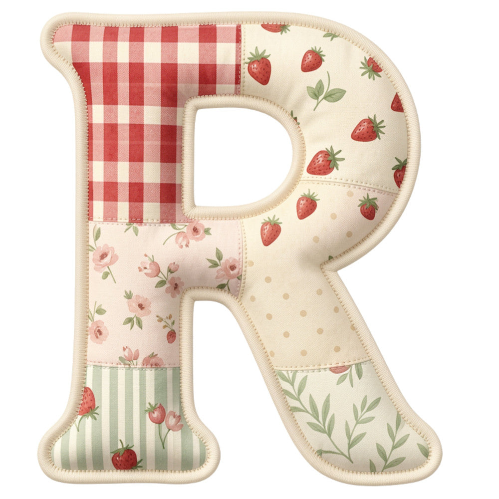 Strawberry Patchwork Fabric Panel 32