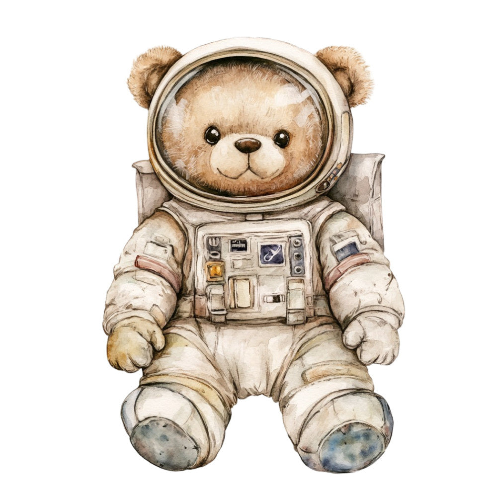Watercolor Space Adventure Fabric Panel 14