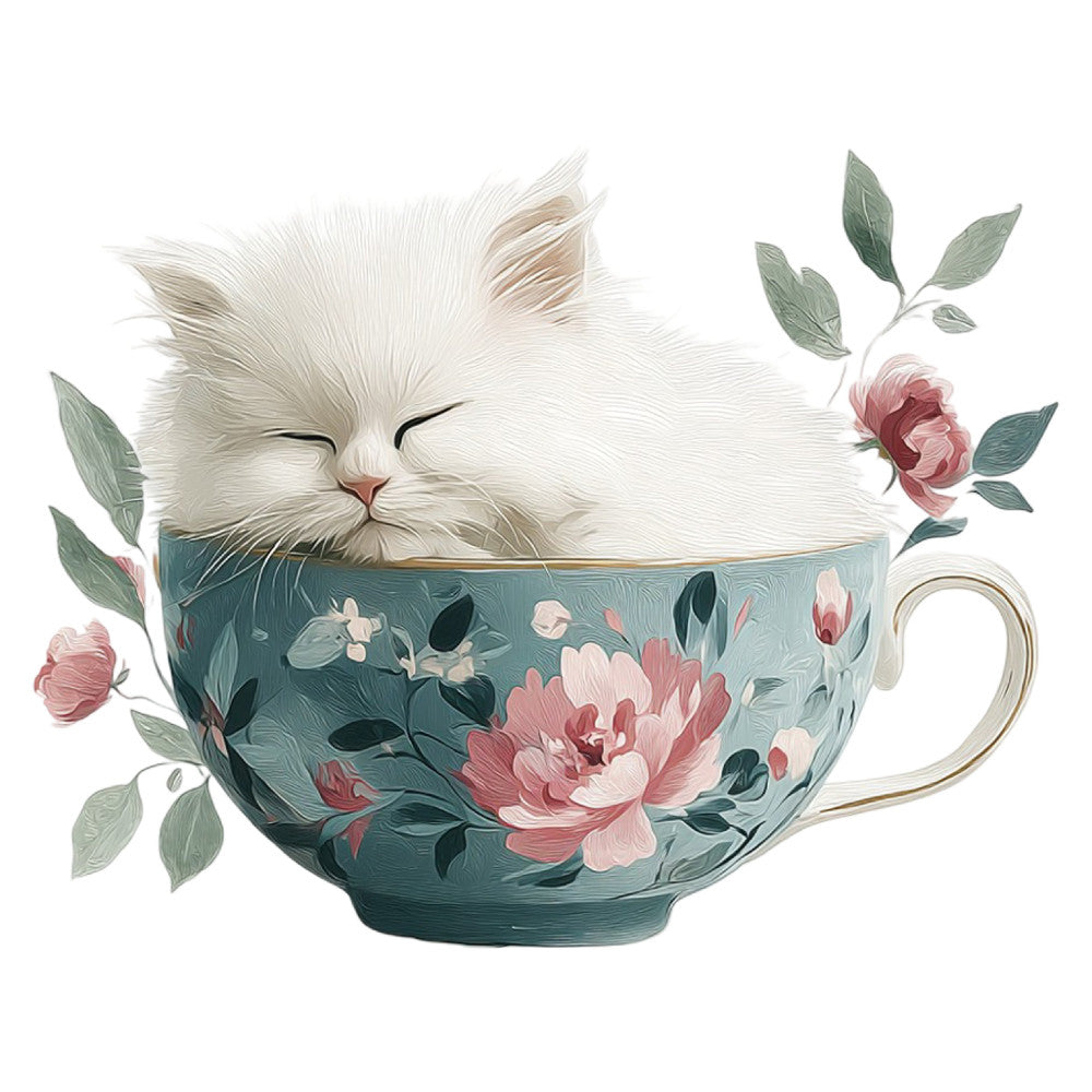 Watercolor Kitten Fabric Panel 4
