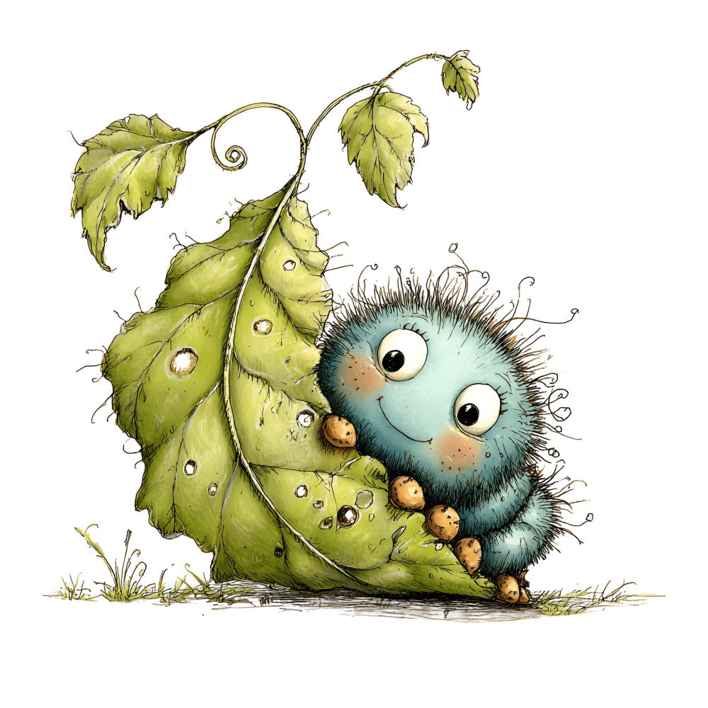 Whimsical Caterpillar Fabric Panel 24