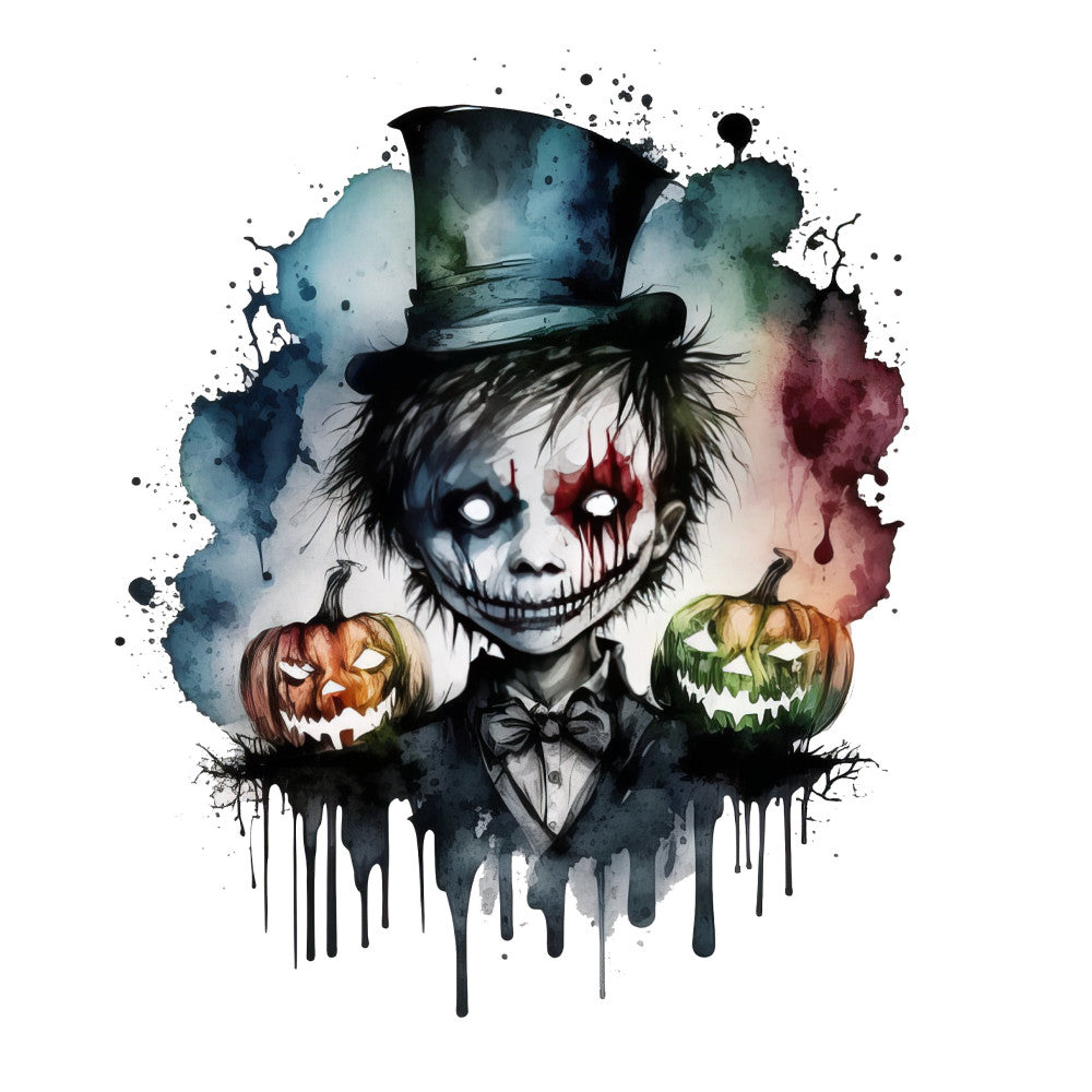 Creepy Halloween Horror Fabric Panel 13
