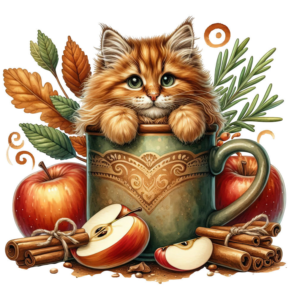 Autumn Cats Fabric Panel 57