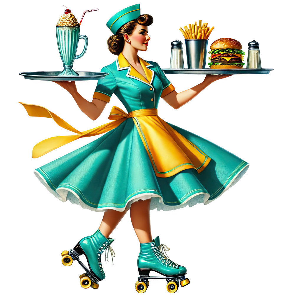 50s Diner Fabric Panel 1
