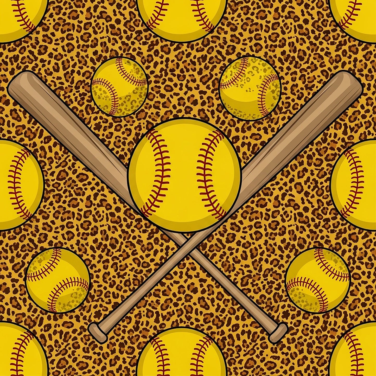 Daily Deal: Softball Champions Pattern 10 Quilting Cotton Fabric - 118" x 1 Yard"