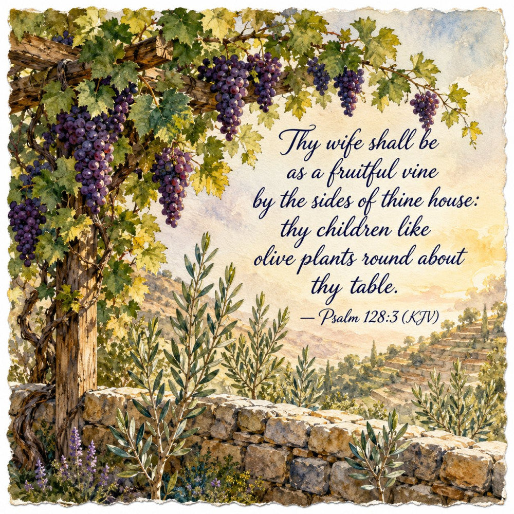 Inspirational Hebrew Verses Fabric Panel 4
