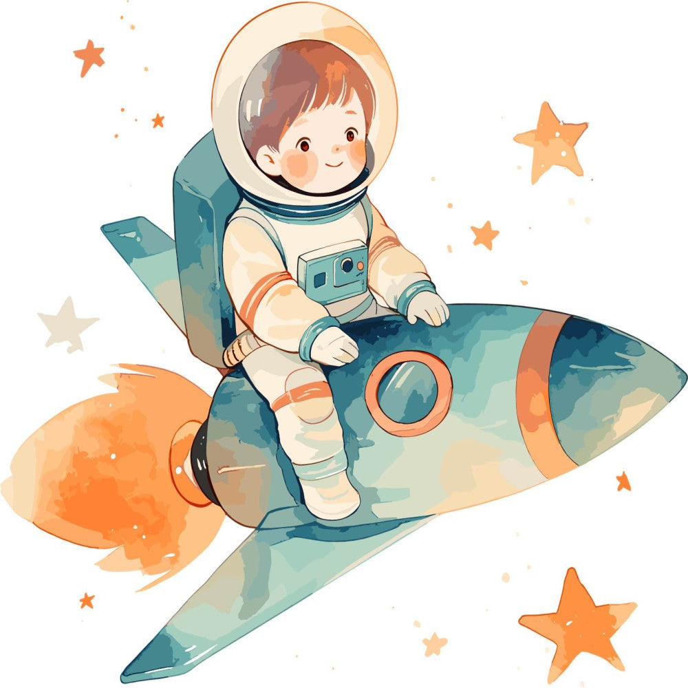 Baby Boy Space Galaxy Fabric Panel 5