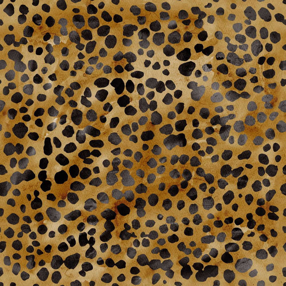 Daily Deal: Watercolor Cheetah Print 1 Quilting Cotton Fabric - 45" x 2 Yards"