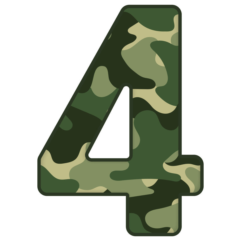 Green Camo Alphabet Fabric Panel 23