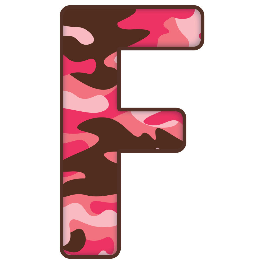 Pink Camo Alphabet Fabric Panel 34