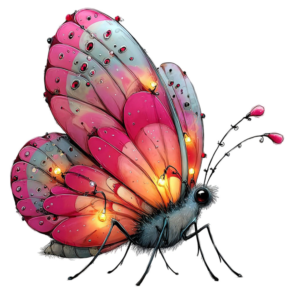 Whimsical Summer Butterfly Fabric Panel 39