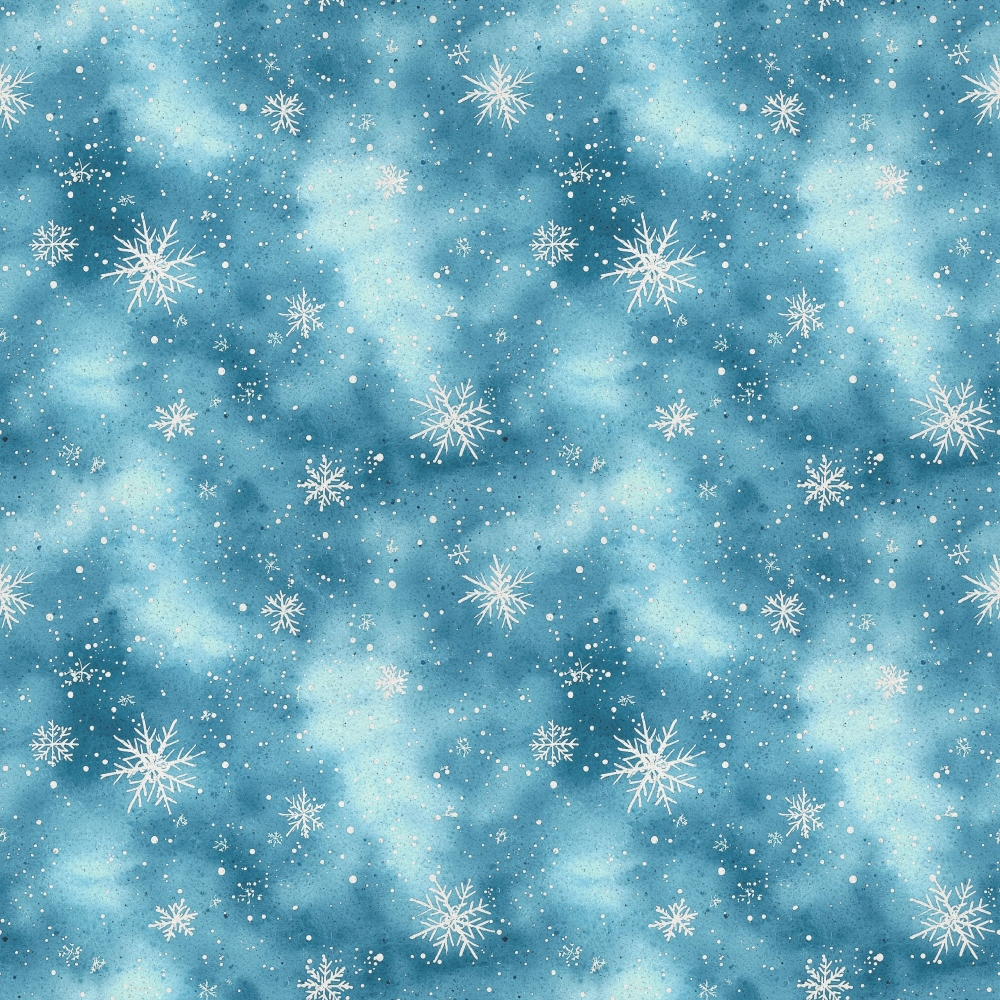 Daily Deal: A Frosted Christmas Pattern 13 Quilting Cotton Fabric - 45" x 1 Yard"