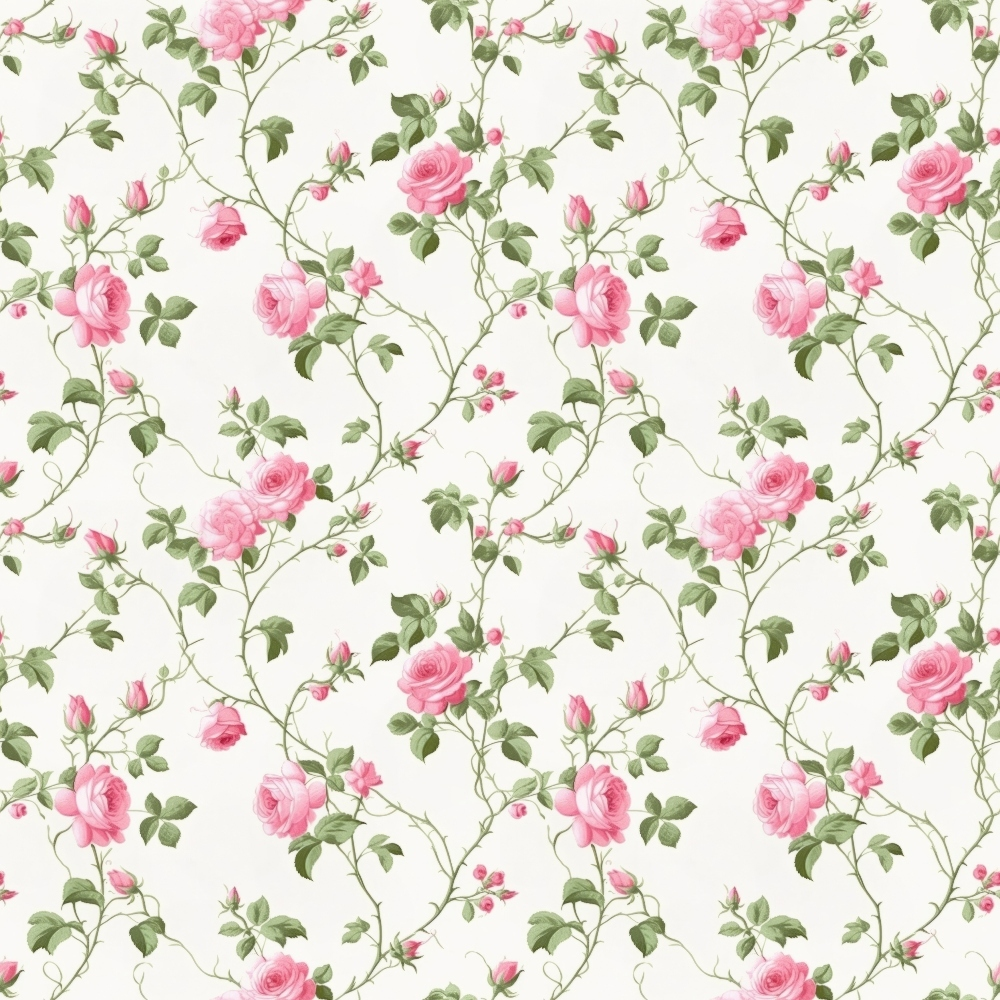 Daily Deal: Floral Pink Cottage Gardens Pattern 9 Quilting Cotton Fabric - 45" x 1 Yard"