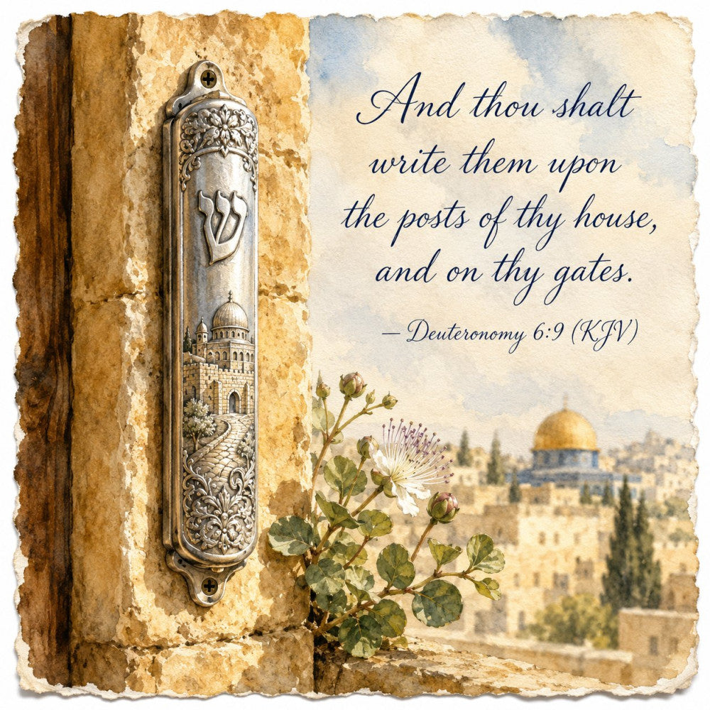 Inspirational Hebrew Verses Fabric Panel 11
