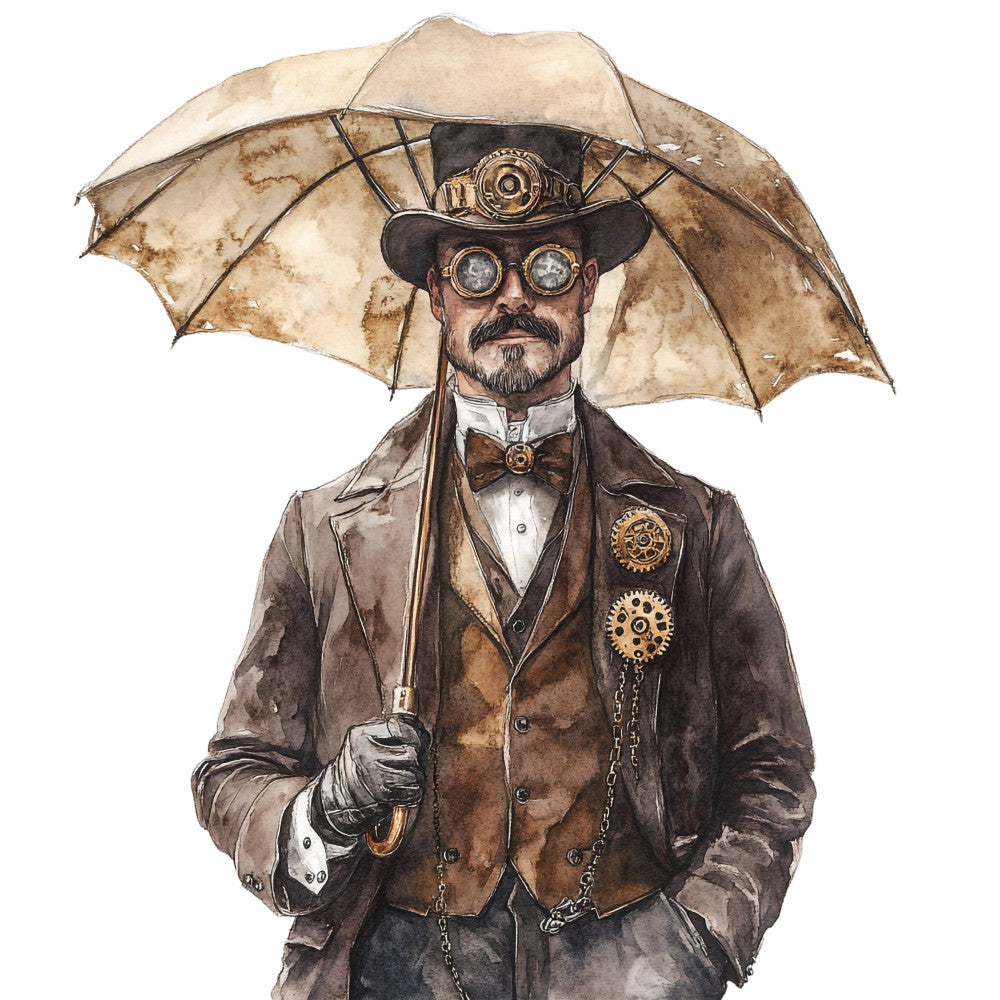 Victorian Steampunk Fabric Panel 19