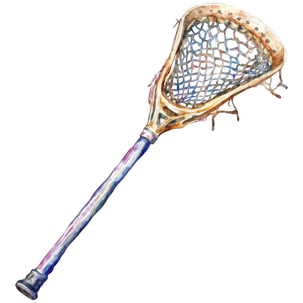 Watercolor Lacrosse Fabric Panel 8
