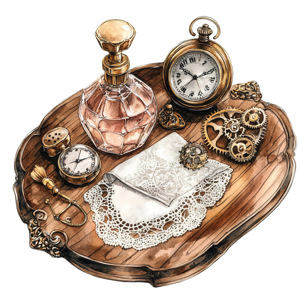 Victorian Steampunk Fabric Panel 12