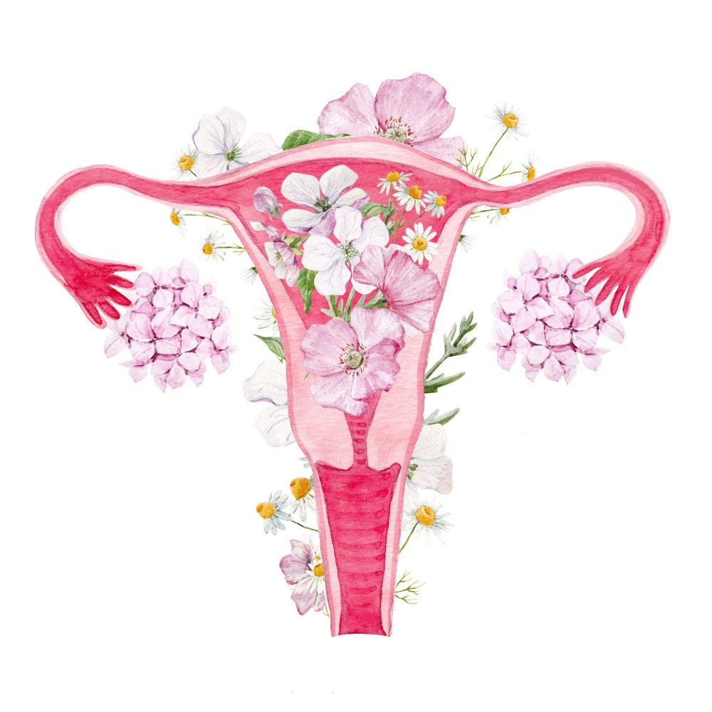 Floral Uterus Fabric Panel 1