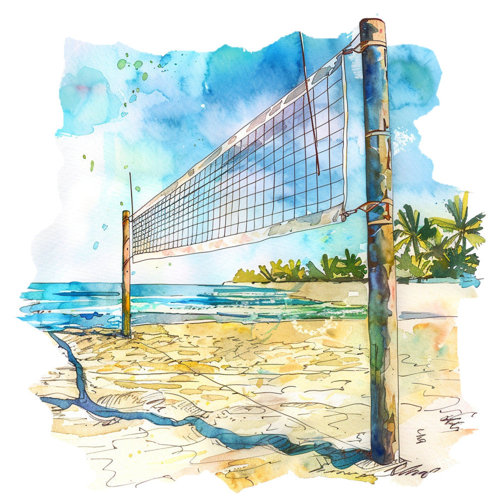 Beach Volleyball Fabric Panel 29