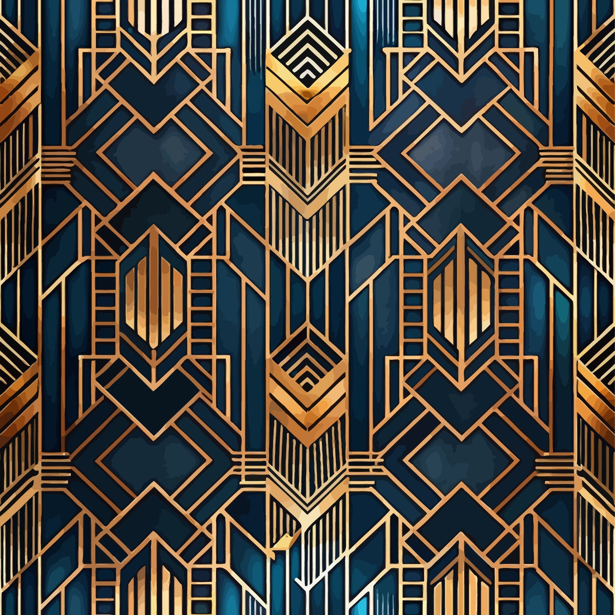 Daily Deal: Art Deco Pattern 55 Quilting Cotton Fabric - 45" x 1 Yard"