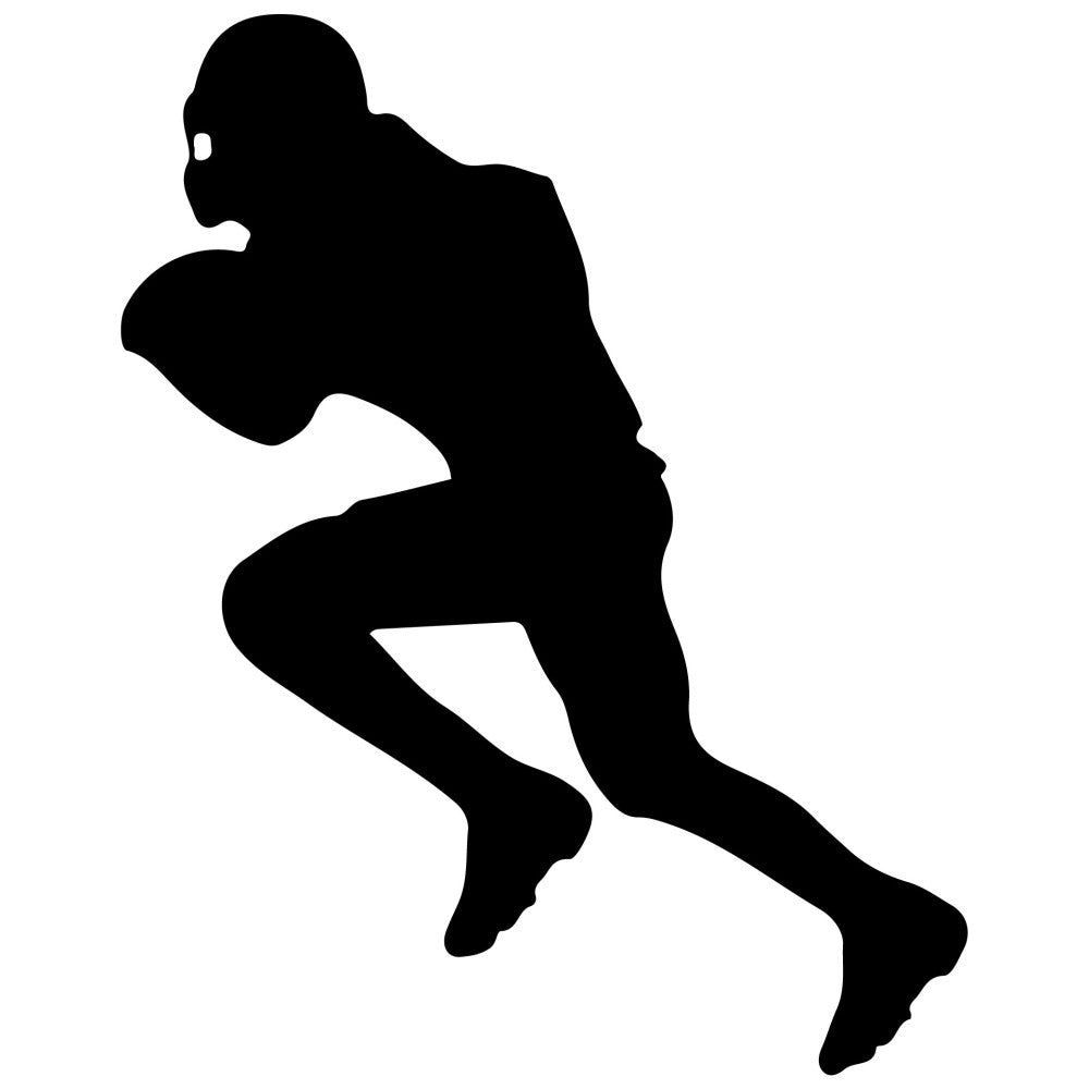 Football Player Silhouette Fabric Panel 4
