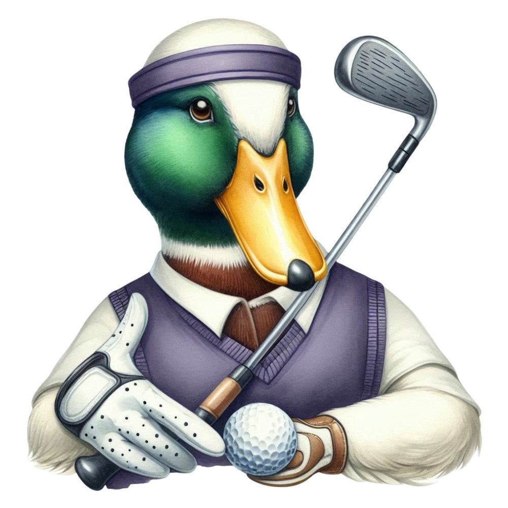 Golfing Mallard Fabric Panel 14