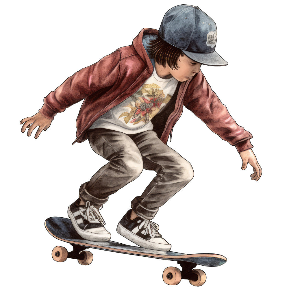 Kids Skateboarding Fabric Panel 2