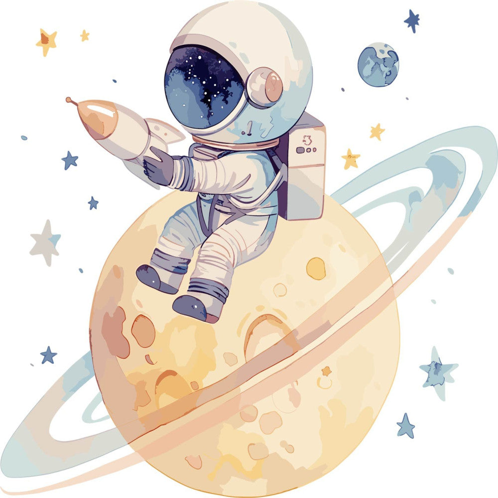 Baby Boy Space Galaxy Fabric Panel 44