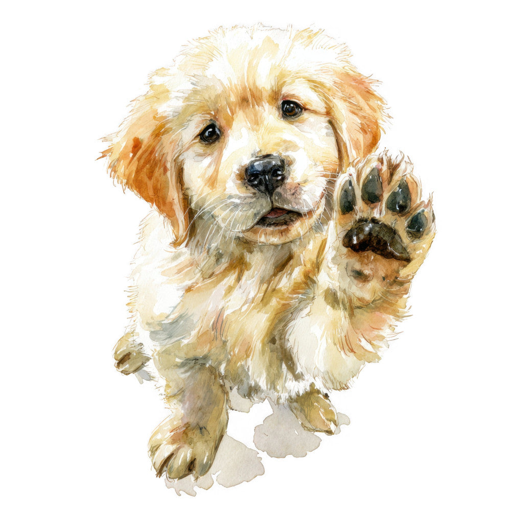 Golden Retriever Fabric Panel 12