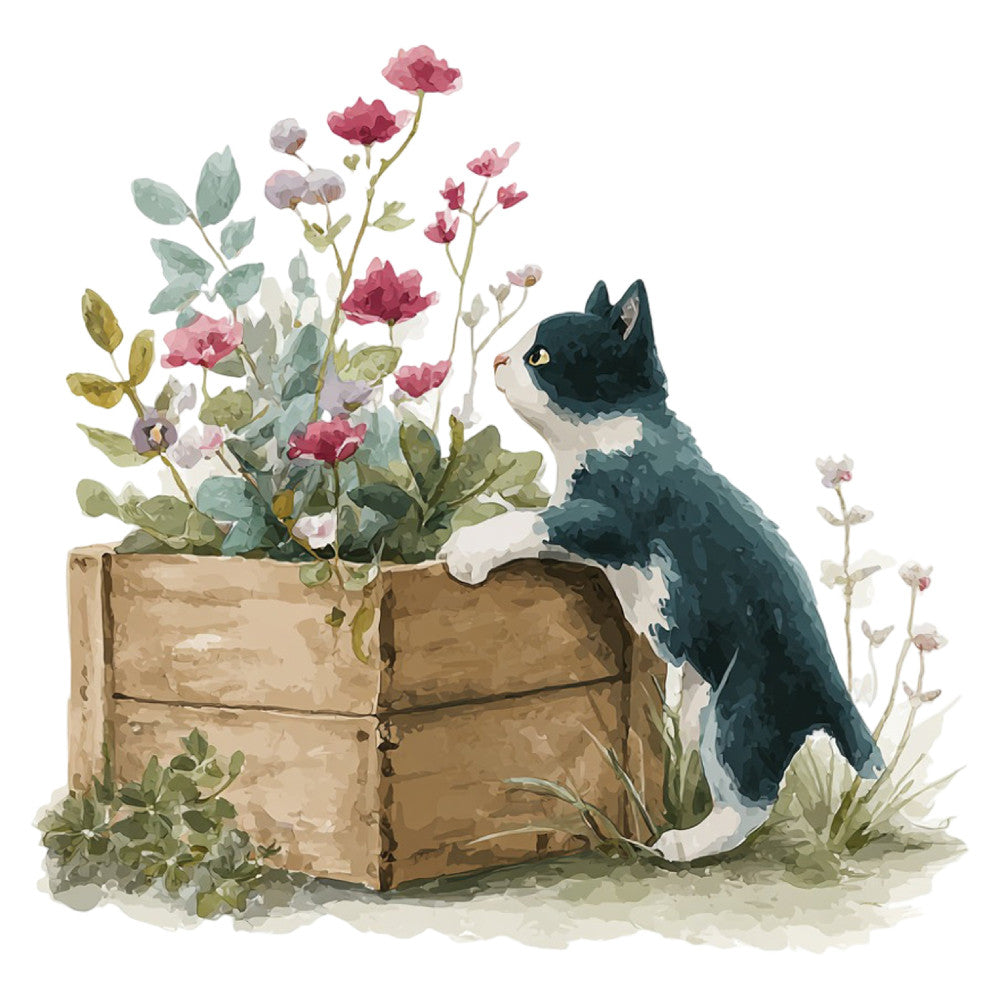 Watercolor Kitten Fabric Panel 5
